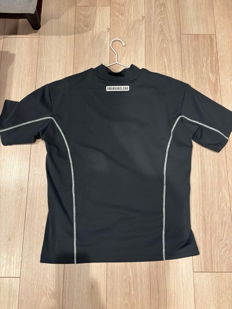 MARK&LONA モックネックTシャツ グレー　Lサイズ（48）