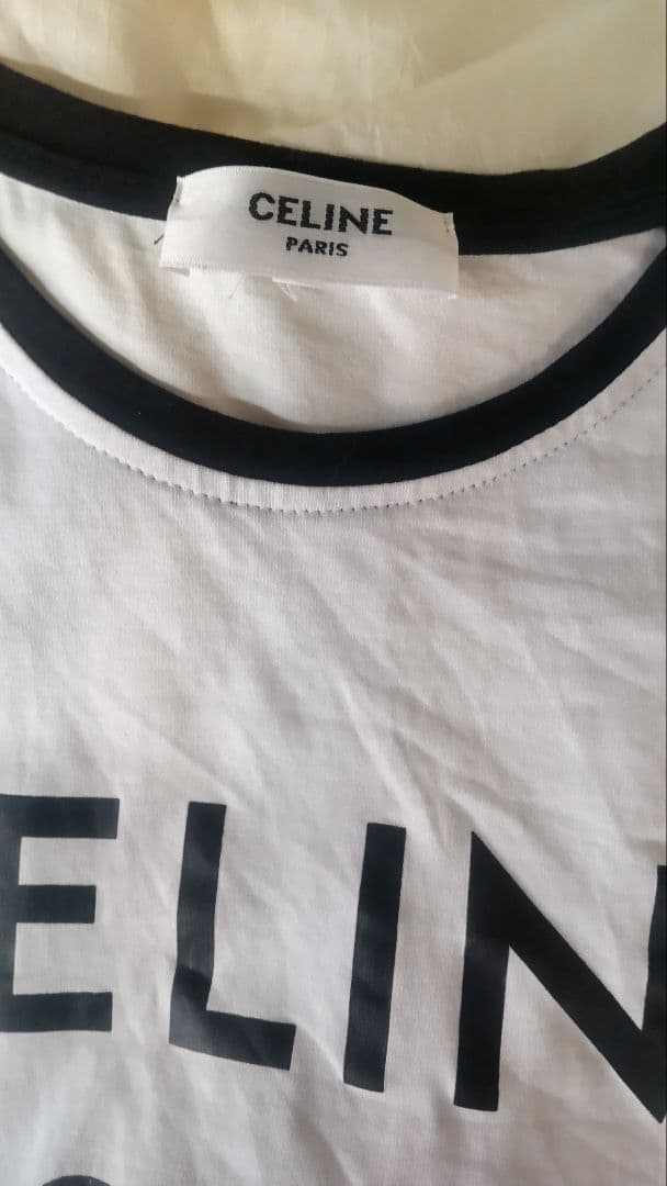 最終価格24時まで！CELINE ロゴ Tシャツ ホワイト