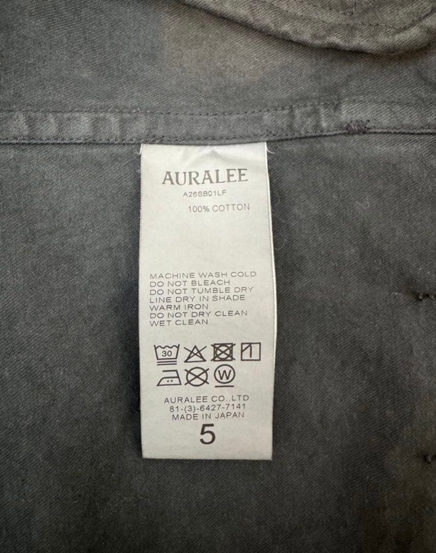 ジャケット・アウター AURALEE 26SS GARMENT DYED FINX CHINO