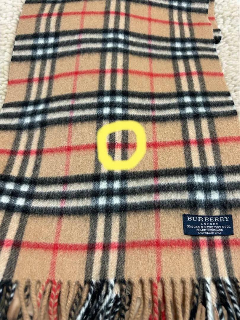 BURBERRY バーバリー カシミヤ50%ウール50%マフラー ノバチェック