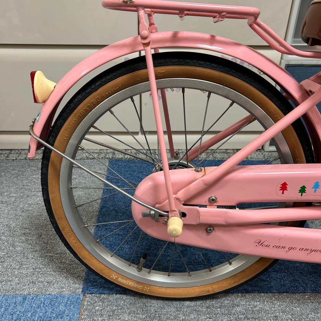 ブリヂストン HACCHI 子供用自転車 ピンク 18インチ　補助輪付き