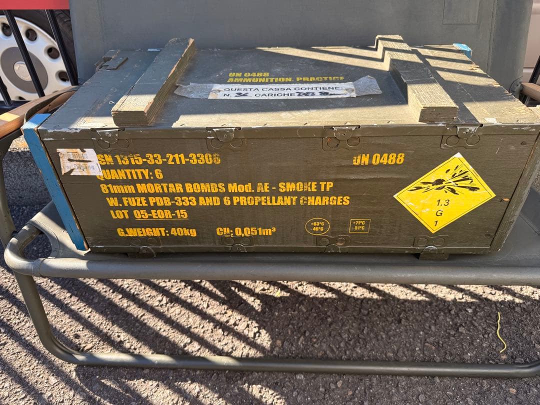 イタリア軍 実物放出品　木箱　空箱