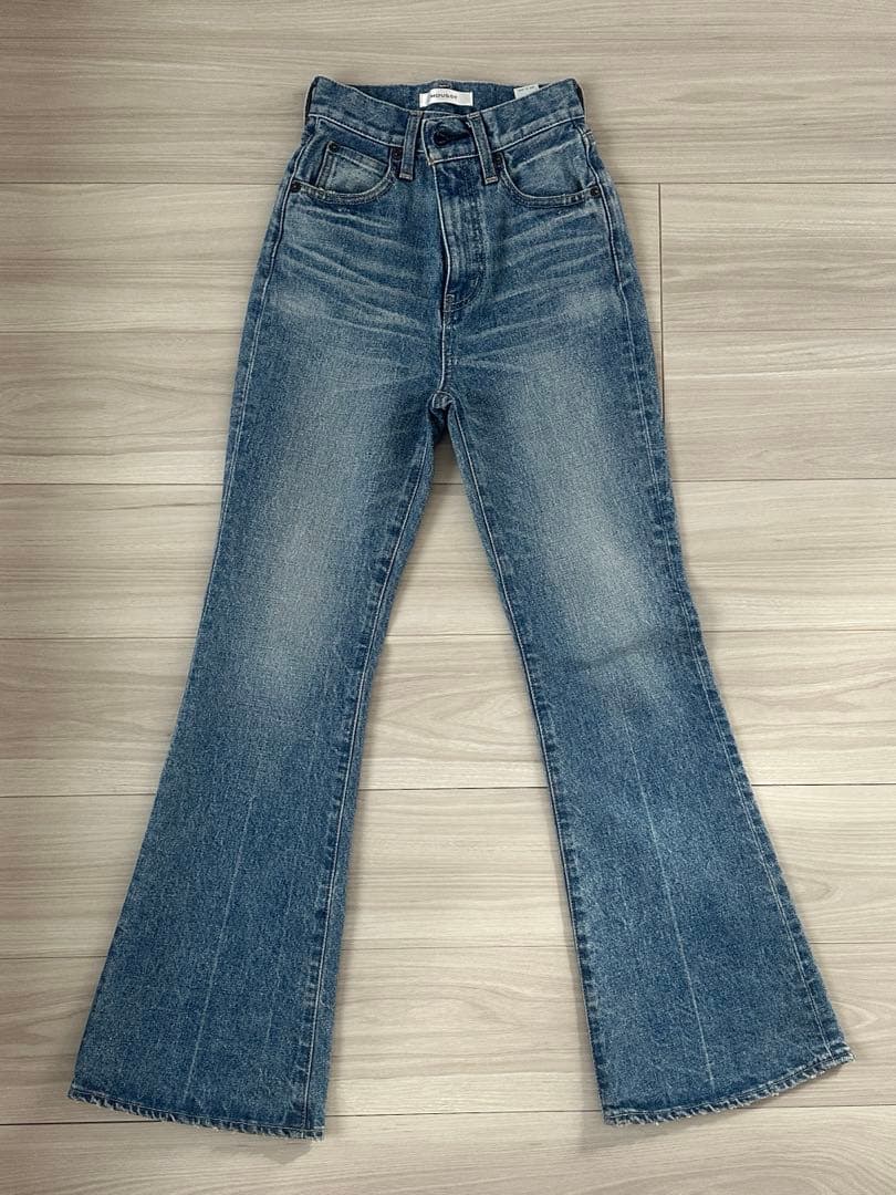 MOUSSY マウジー MVSフレアデニムパンツ ブルー 22