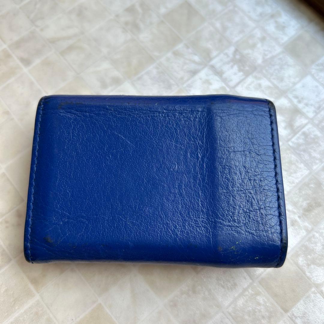 BALENCIAGA 三つ折り財布 青