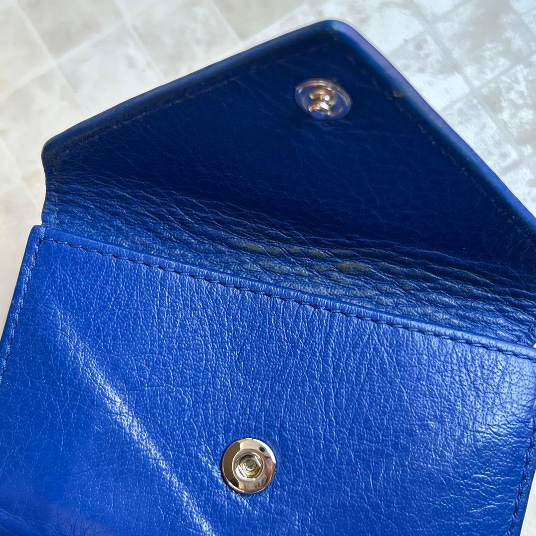 BALENCIAGA 三つ折り財布 青