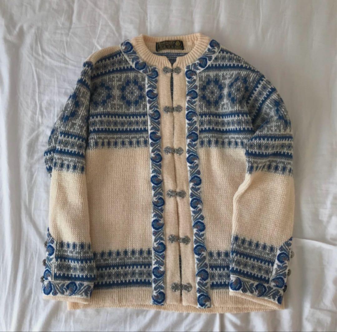 ノルディック vintage knit カーディガン