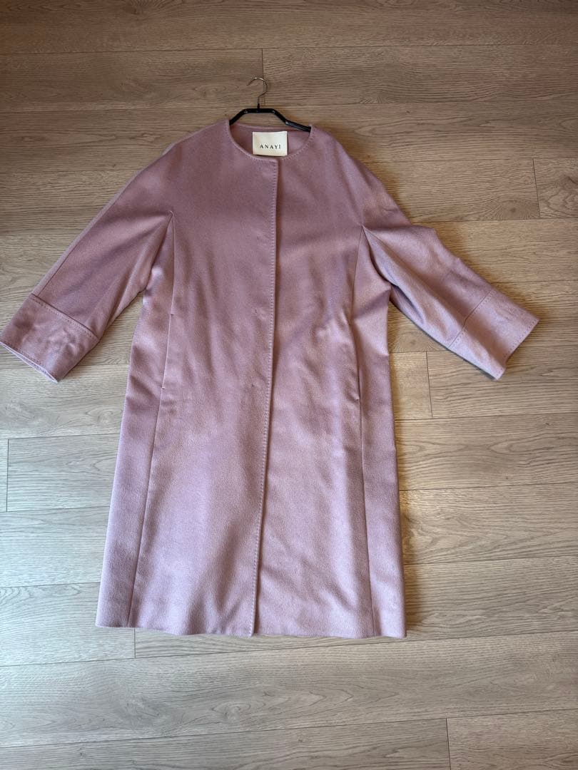 ANAYI カシミヤ100% ロングコート　ピンク