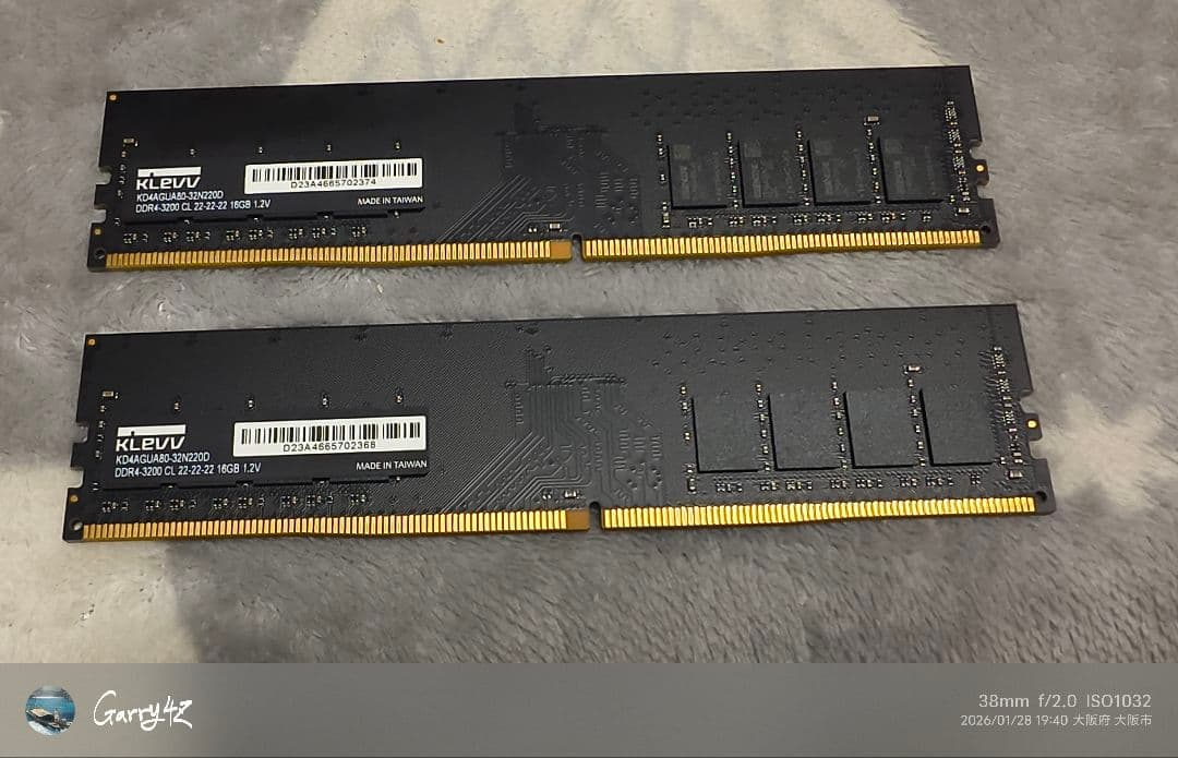 KLEVV DDR4 3200MHz 16GB メモリ