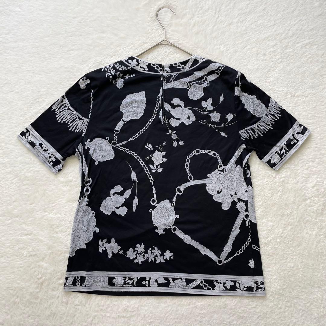 LEONARD フラワー柄 Tシャツ L ブラック