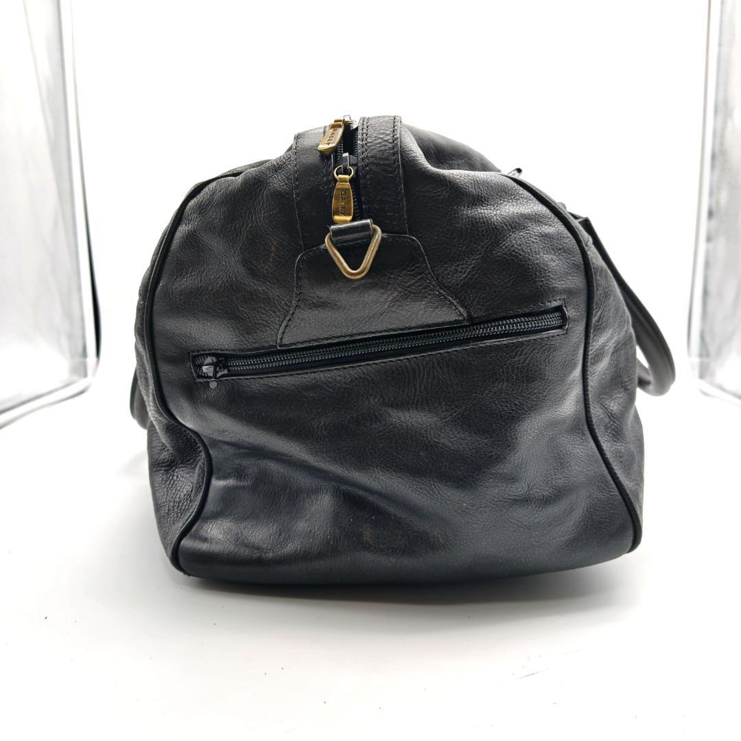 BALLY ボストンバッグ 2way オールレザー ブラック 大容量 本革