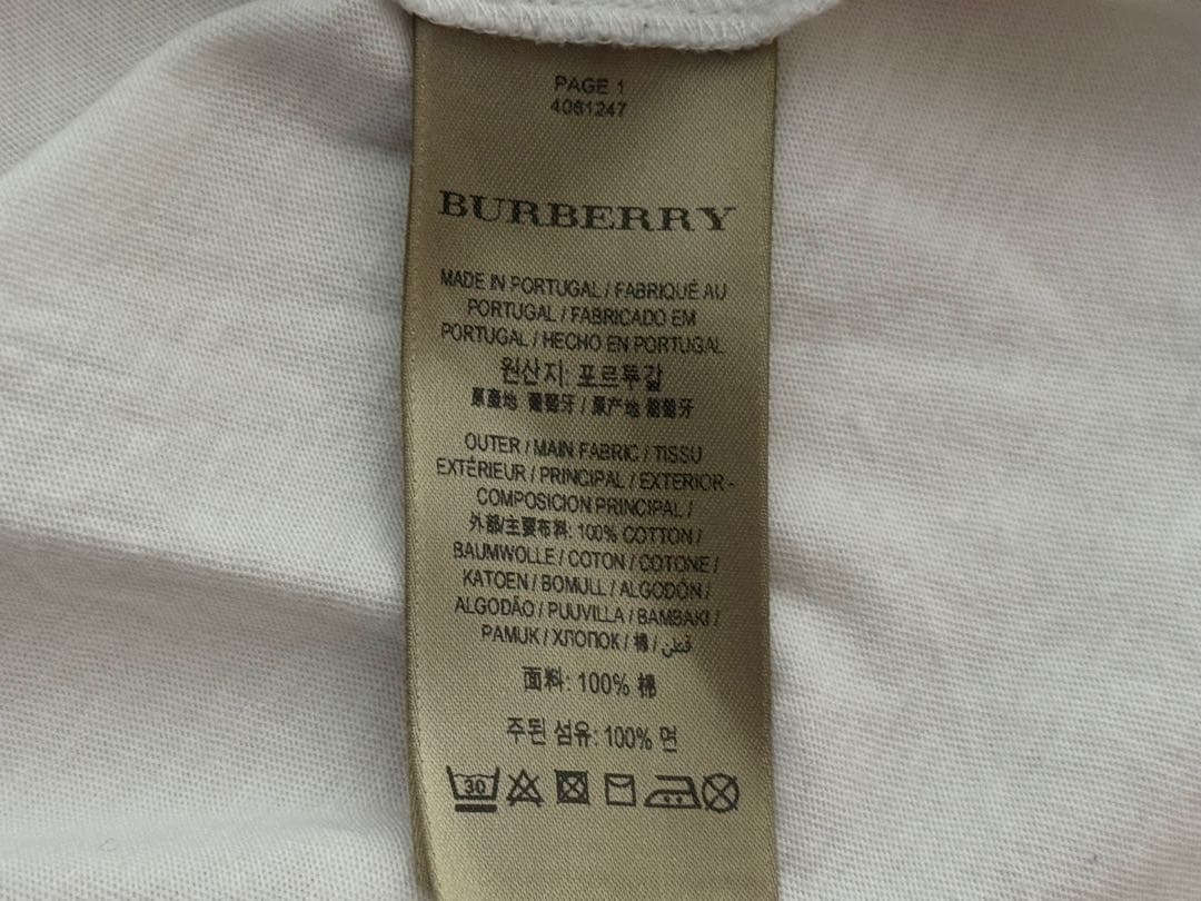 BURBERRY ホワイト Tシャツ Lサイズ