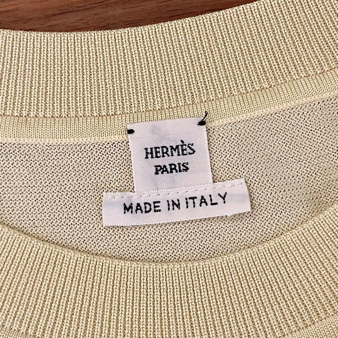 HERMES エルメス　ショートスリーブニット　34