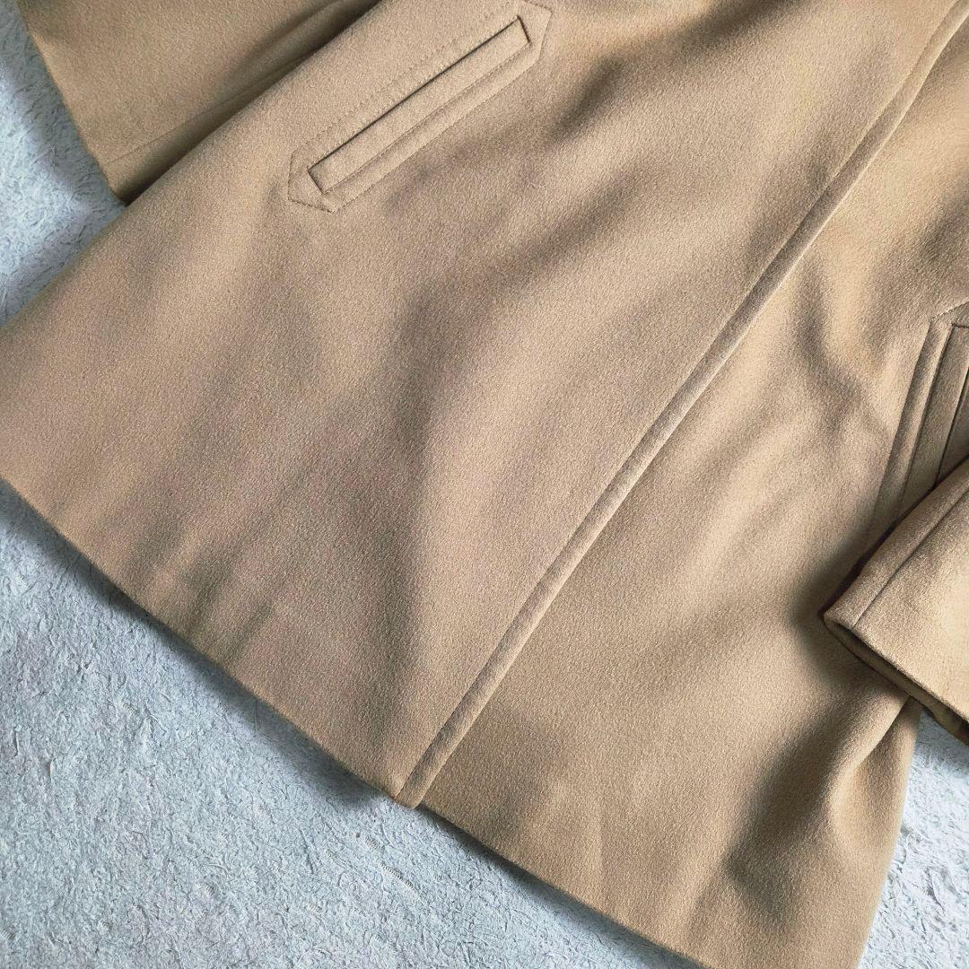 美品 23区 LoroPiana ウール フーデットコート ファー M ベージュ