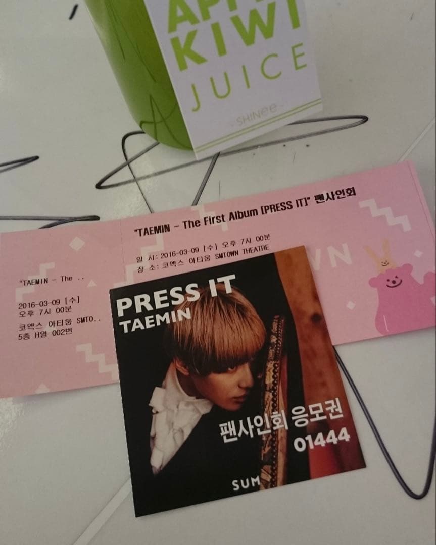 TAEMIN 対面サイン会直筆サインCD、チケット