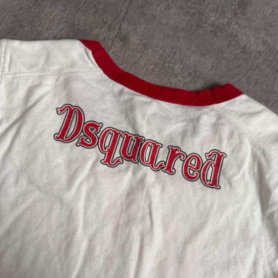 DSQUARED２リンガーTシャツ 半袖 両面プリント y2k 平成00s