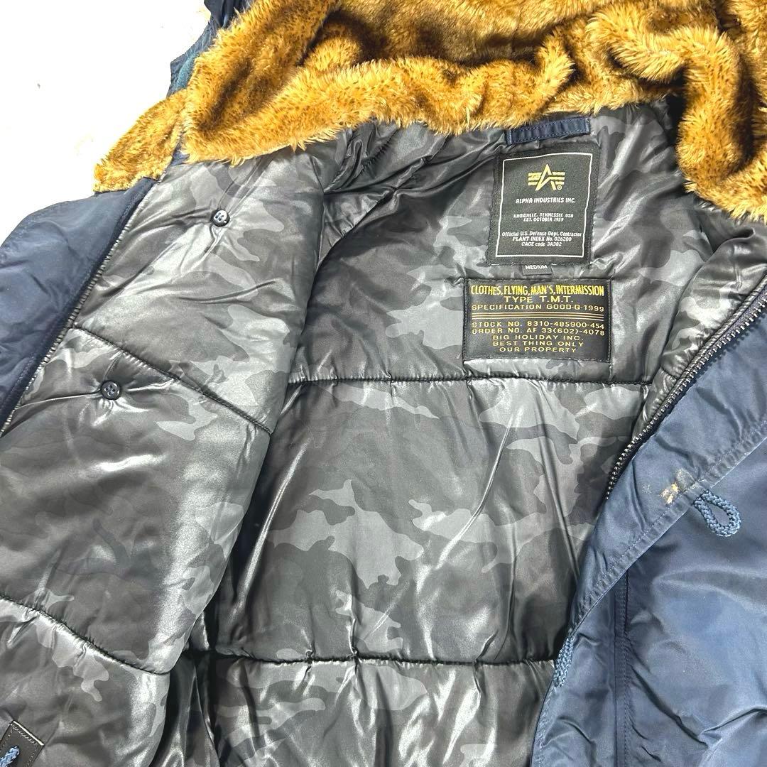 ALPHA INDUSTRIES×TMT 別注　N-3B M ネイビー ファー