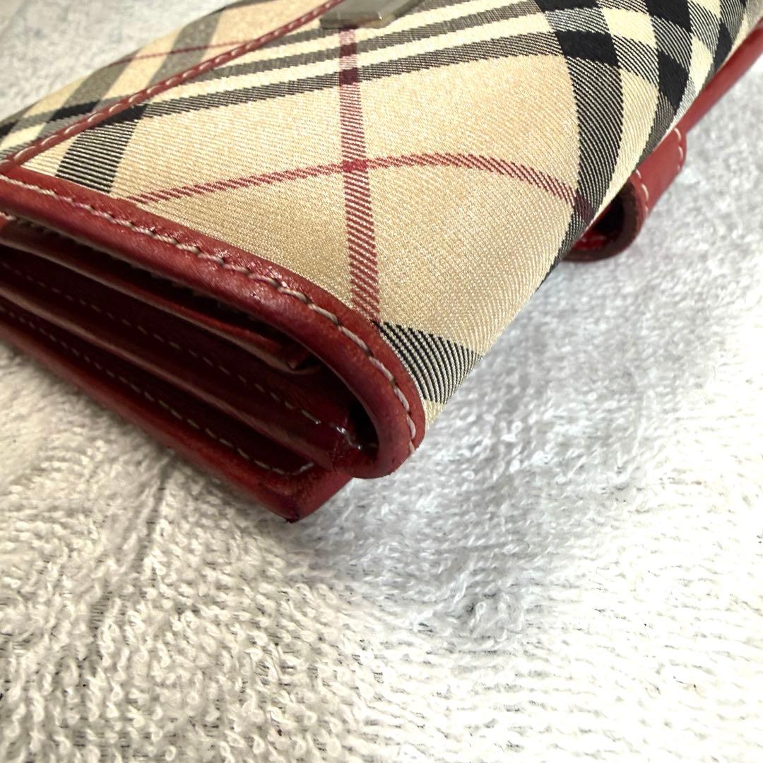 Burberry Blue Label チェック柄 二つ折り財布