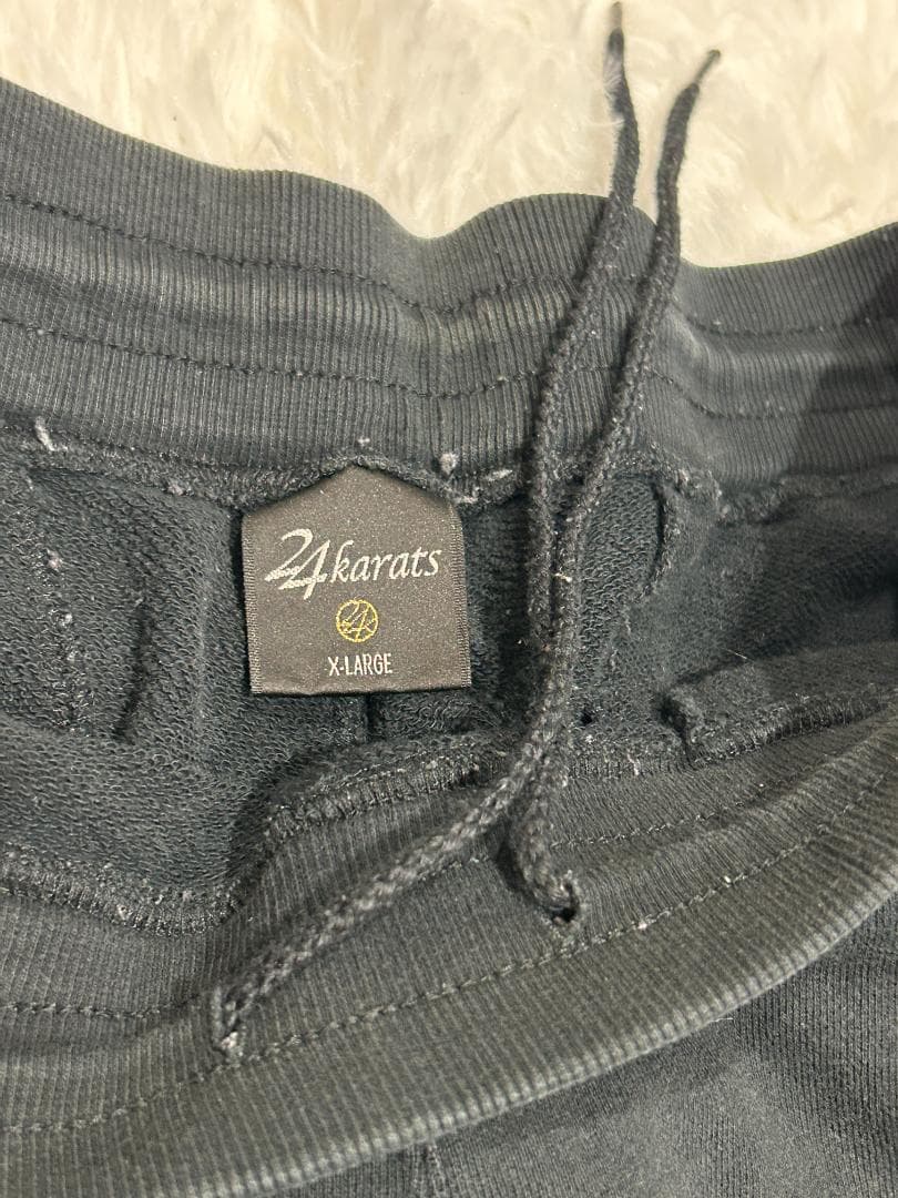 24karats XL パンツ 黒 ブラック ジョガー テーパード ストリート