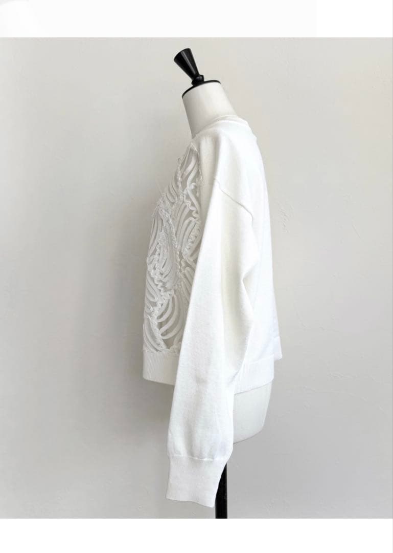 新品☆SYSORUSセレクト レース ホワイト カーディガン
