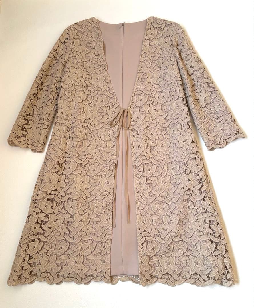 ADORE アドーア 花柄 レース ワンピース ベージュ 38