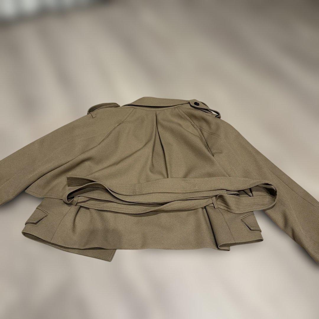 L’or Cropped Trench Jacket Black キャメル