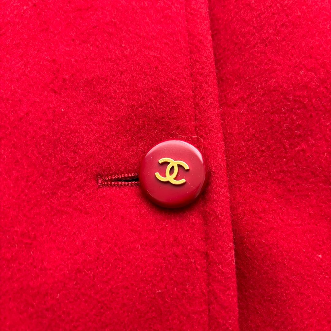 CHANEL シャネル カシミヤダブルコート ロング ココマーク ココボタン