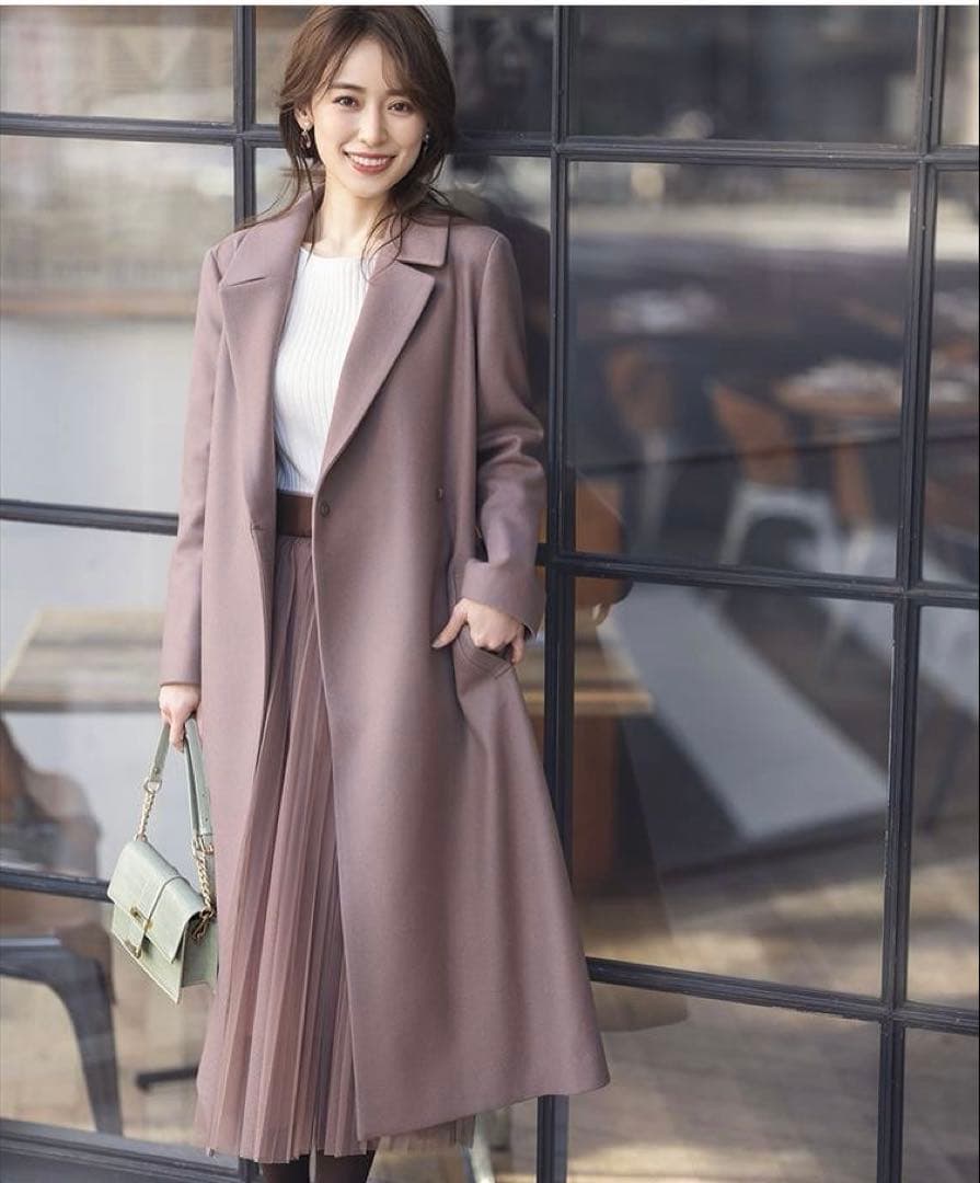 アプワイザーリッシェ✨ベルテッドロングコート　モカ　Mサイズ　泉里香