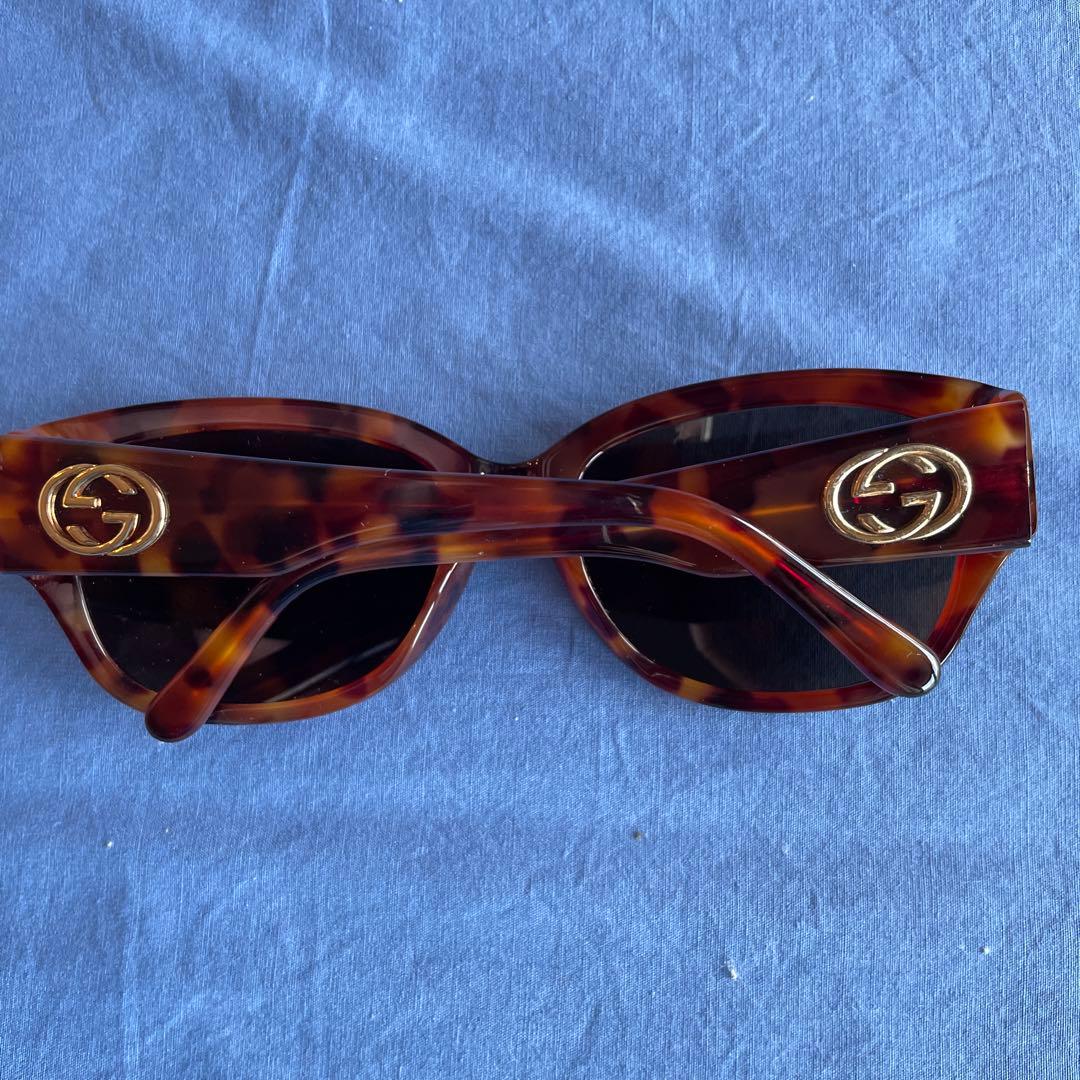 GUCCI べっ甲柄 キャットアイ サングラス レンズ新品