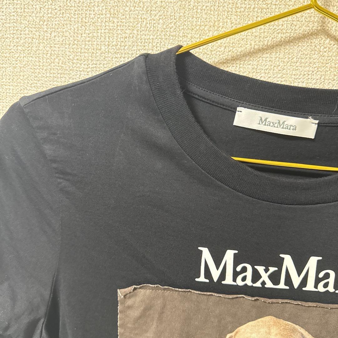 MaxMara 犬プリント ブラック Tシャツ