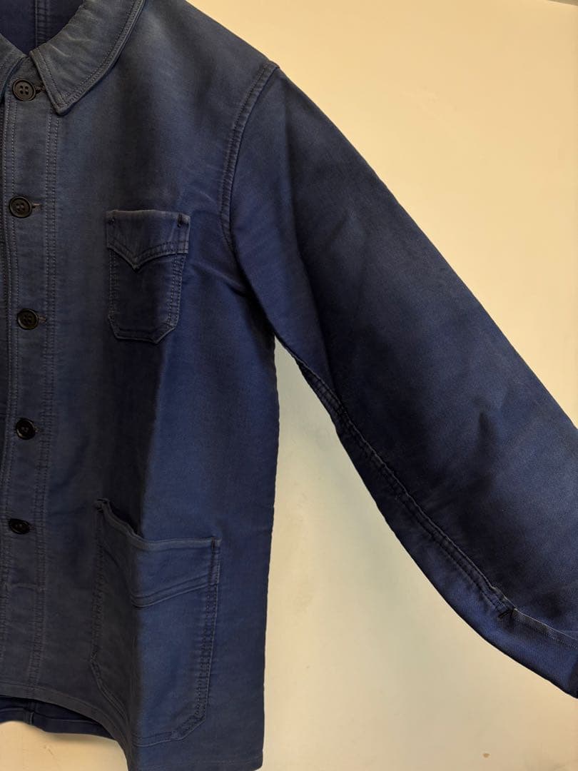 40s ブルーモールスキン　blue moleskin vintage