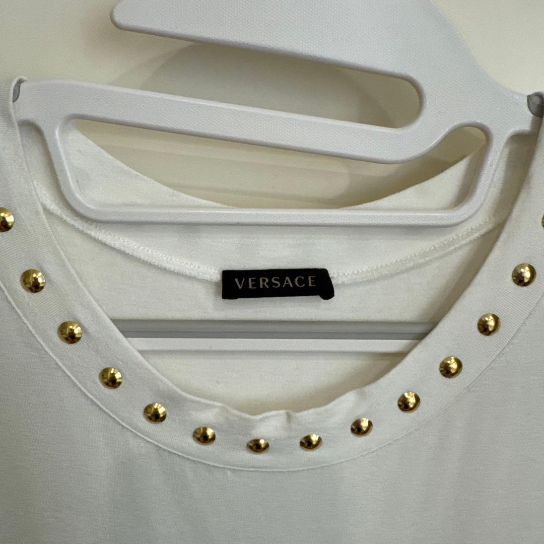(Sam)VERSACE メデューサ刺繍 Tシャツ　Mサイズ