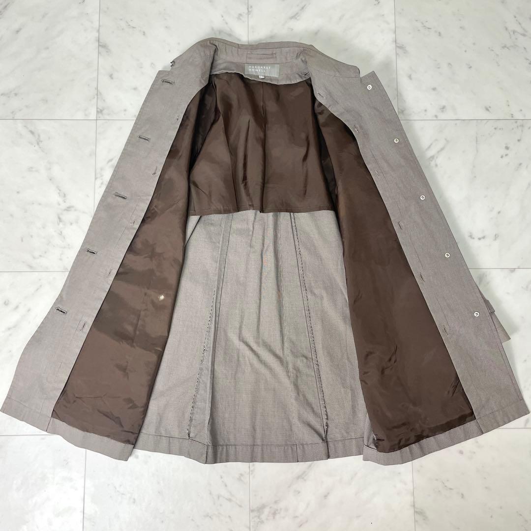 専用【美品】マーガレットハウエル ウールライナー ステンカラーコート 茶 M