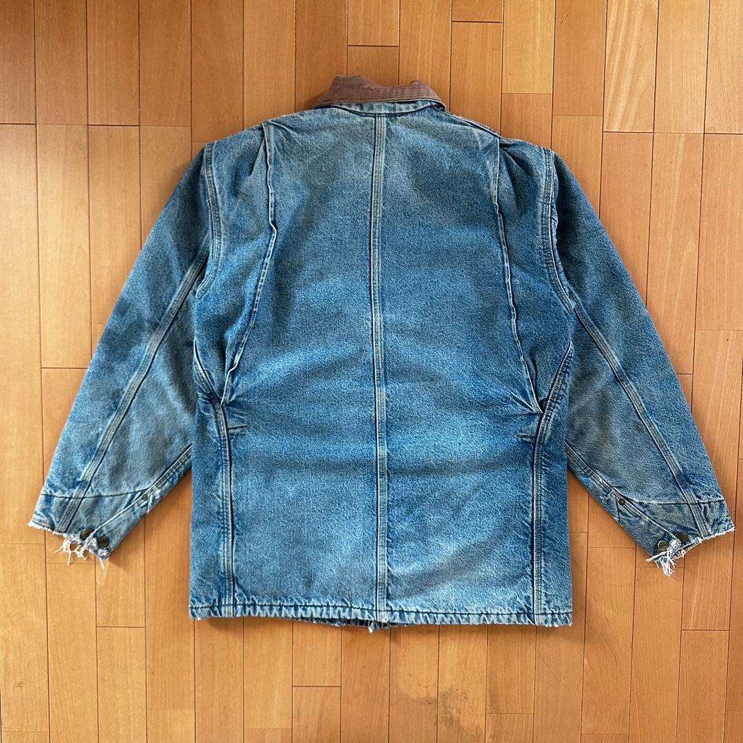 美フェード03年 US製 Carhartt デカロゴ カバーオール チョアコート