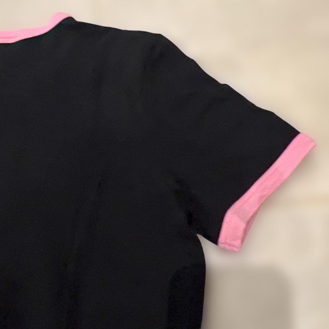 CELINE ブラック ピンク Tシャツ M