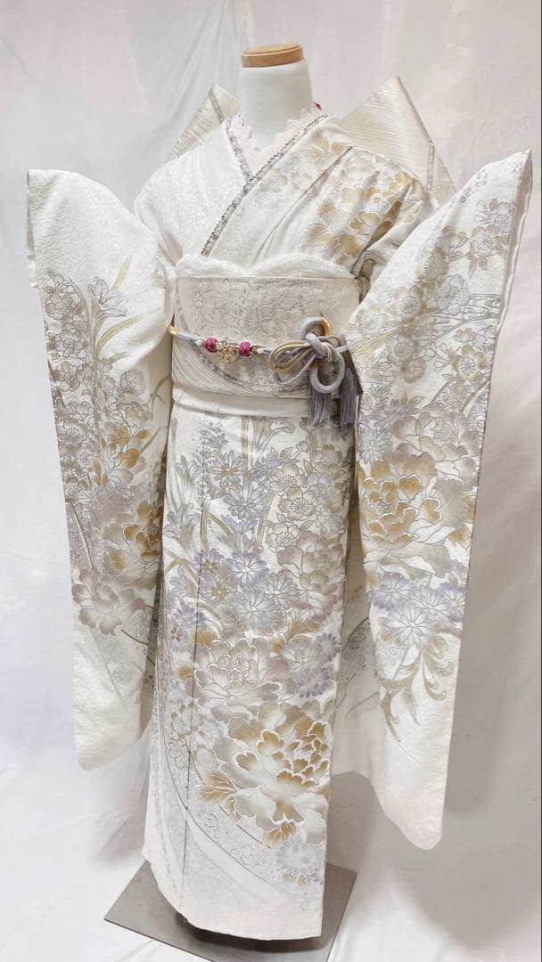 白地金彩刺繍　振袖　成人式　振袖セット　振袖フルセット