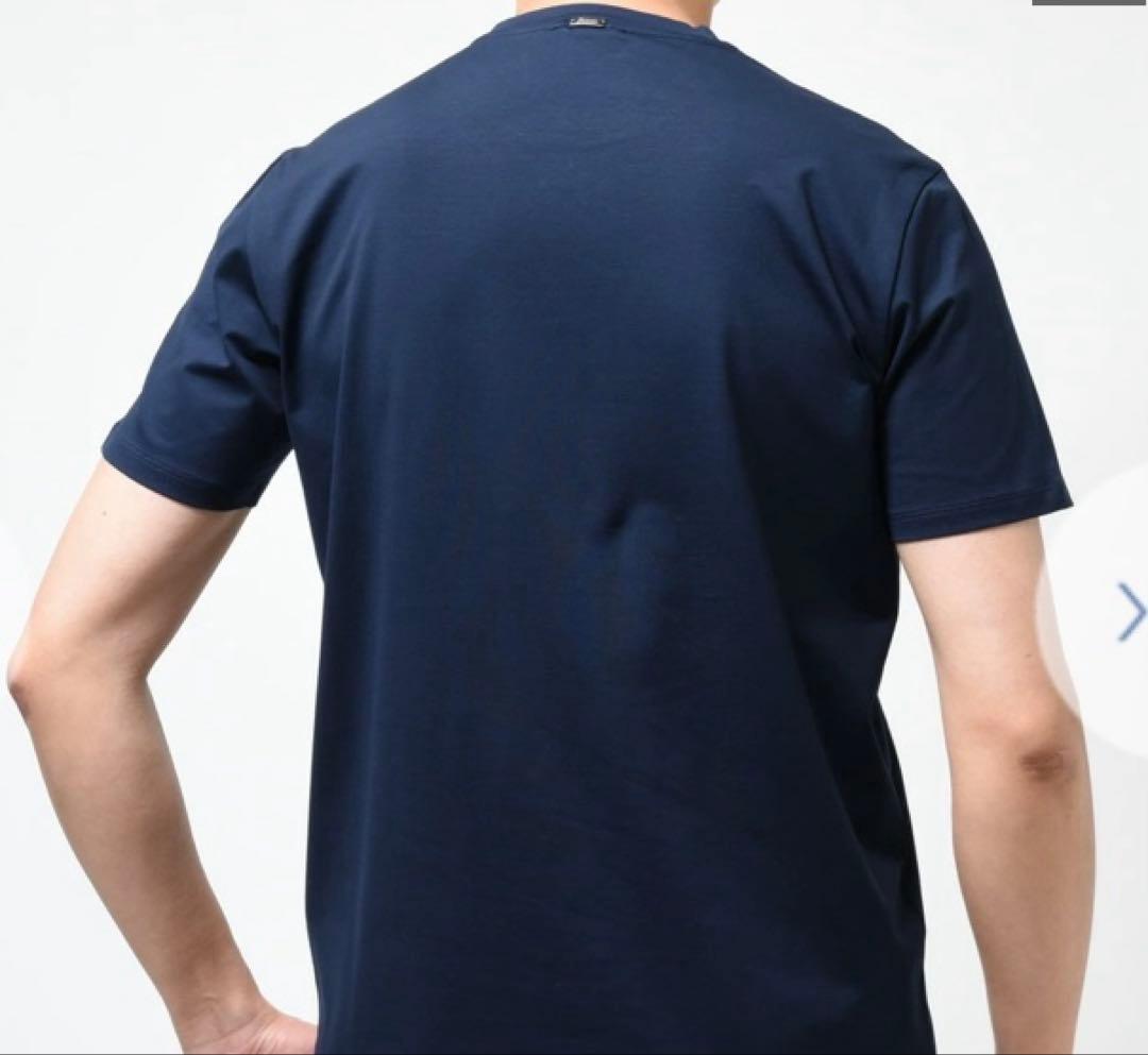 【新品】HERNOストレッチコットンジャージS/Sクルーネックカットソー