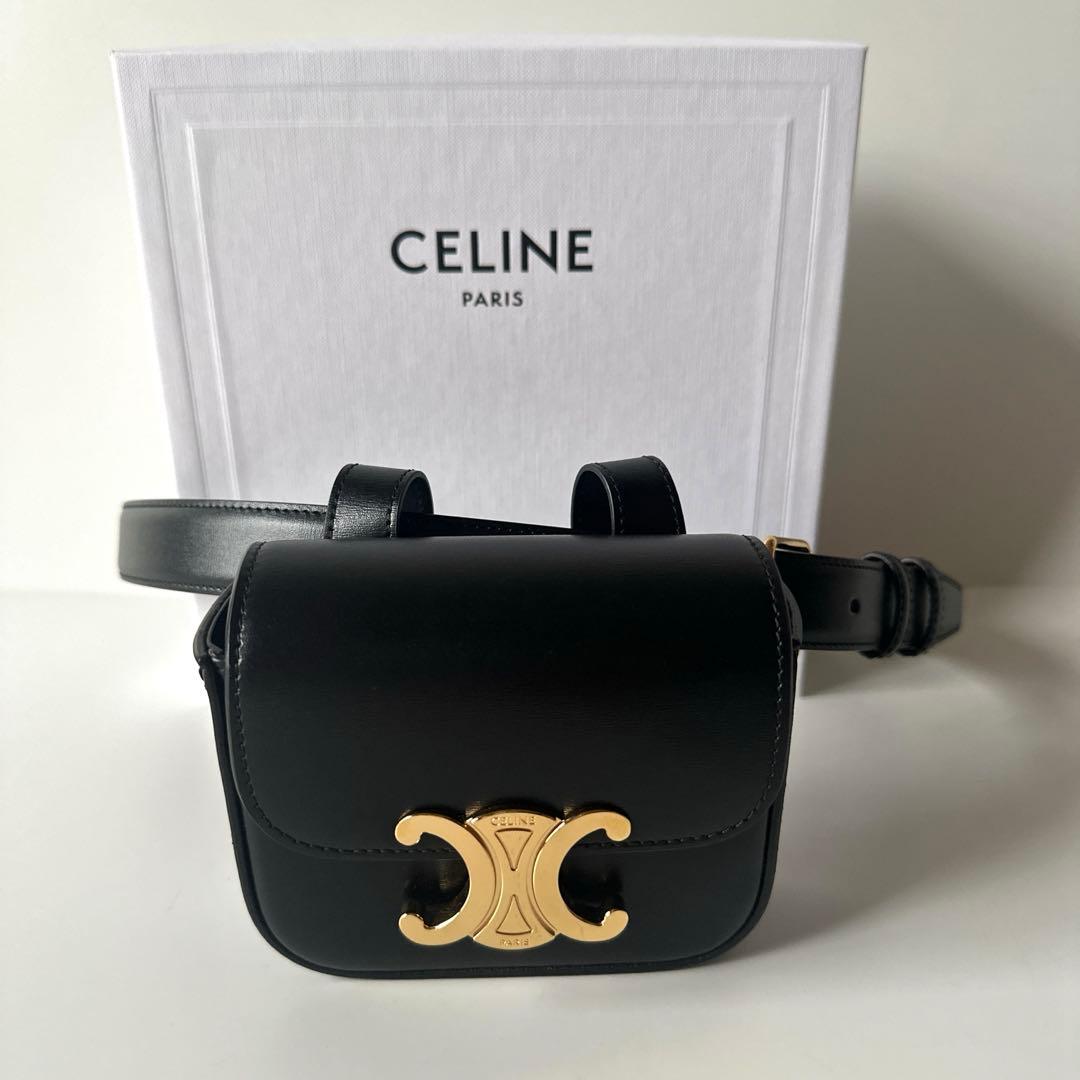 CELINEトリオンフポーチ付き ベルト