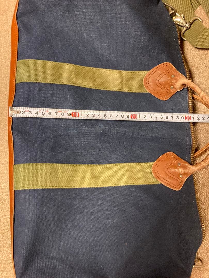 ＬＬＢｅａｎ　ダッフルボストンバック　レザーハンドル　ネイビー　90年代