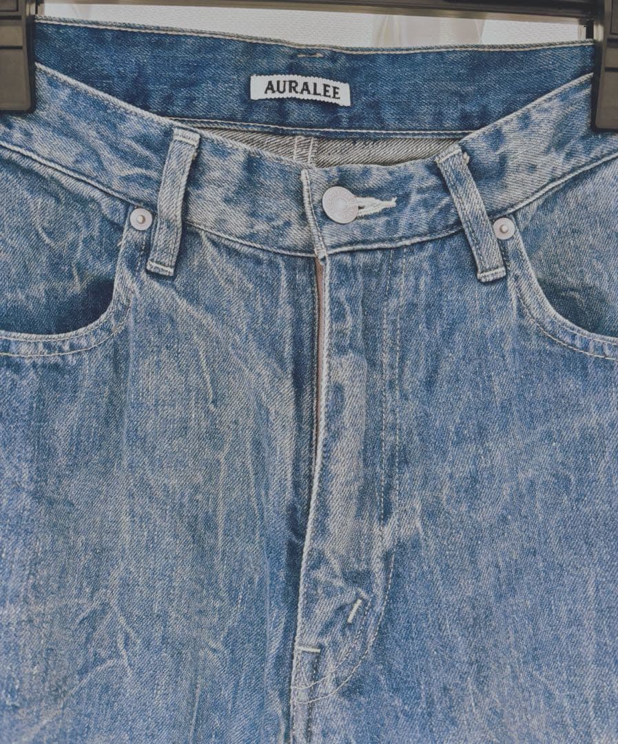 パンツ AURALEE Selvedge Faded Light Denim