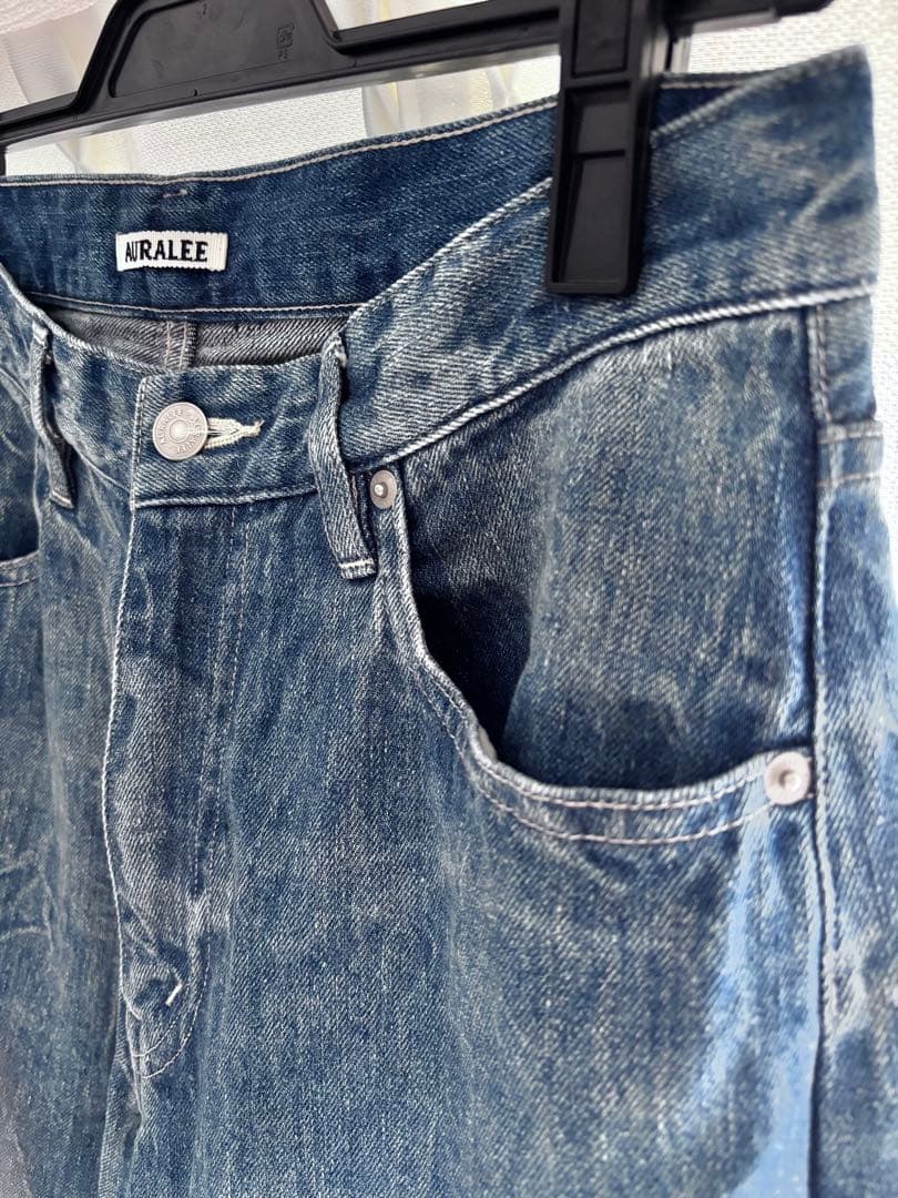 パンツ AURALEE Selvedge Faded Light Denim
