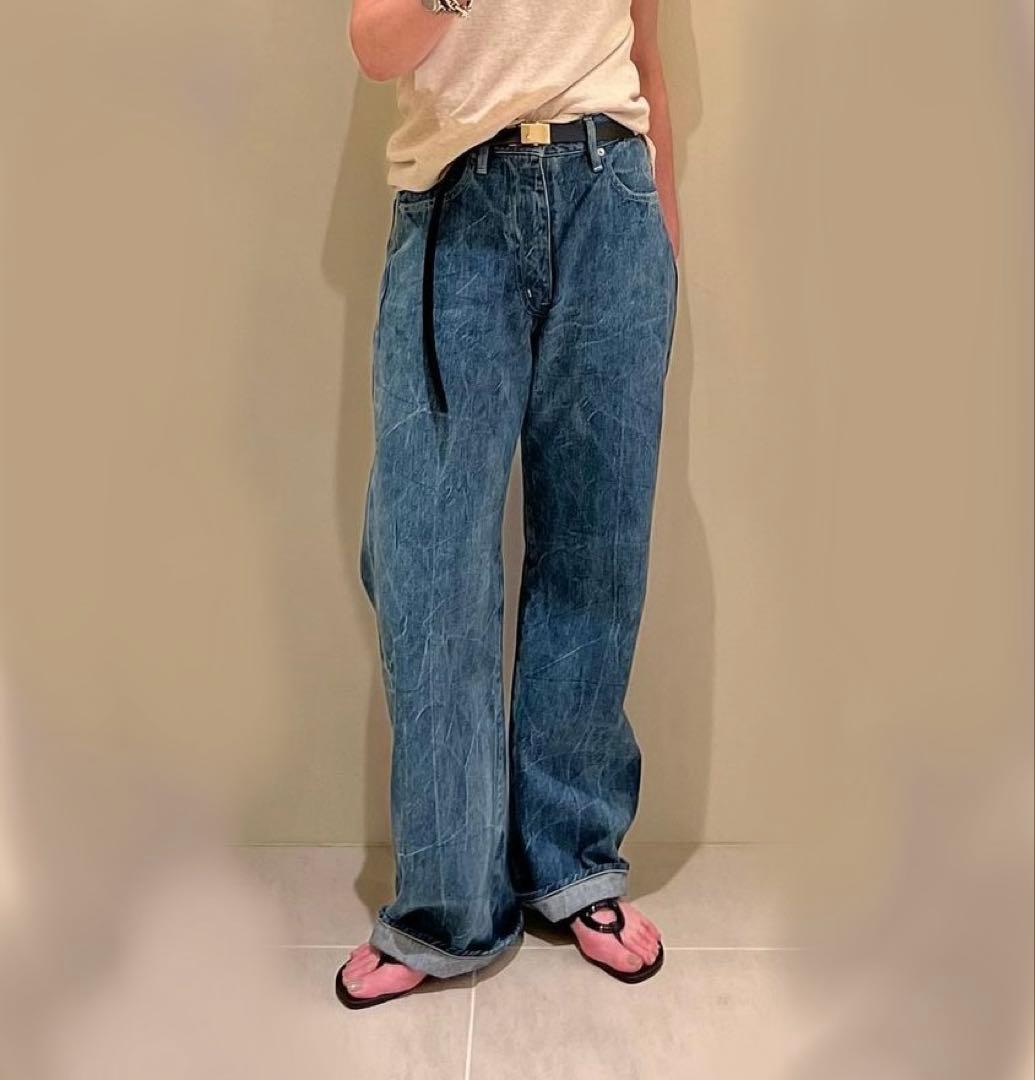パンツ AURALEE Selvedge Faded Light Denim
