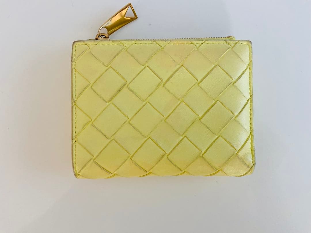 リ*コ様 ブ*P様 BOTTEGA VENETA イエロー レザー 二つ折り財布