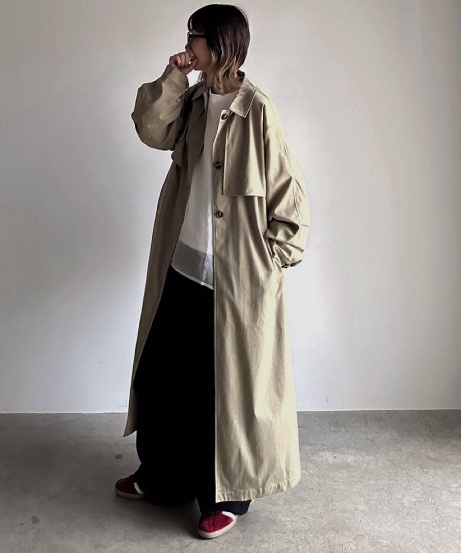 未使用級　ARULLE トレンチコート ベルト付き