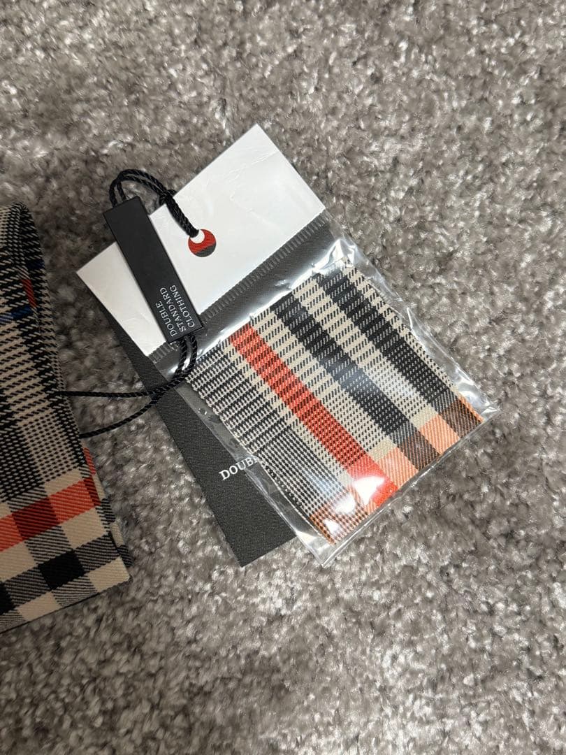 新品✨ダブルスタンダード 先染めチェックジャケット オレンジ 春秋アウター