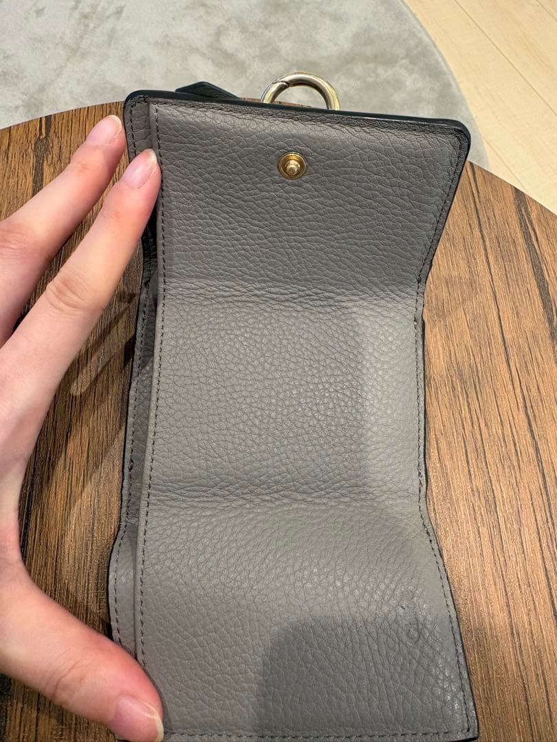【値下げ中】Chloé グレー 三つ折り財布 箱付き