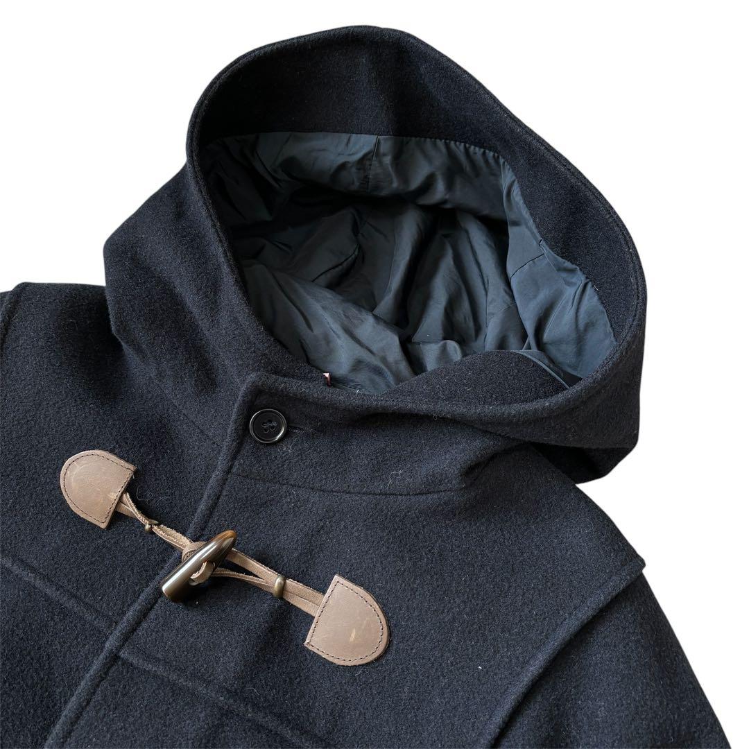 美品 イーヴォ Lサイズ ダッフルコート ネイビー ロング フード アウター