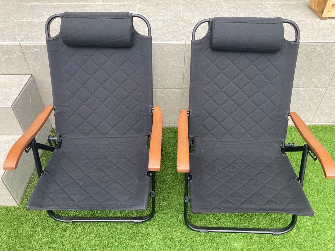 【ジン】CLIMAX LOW CHAIR 2 ST ブラック　2個セット