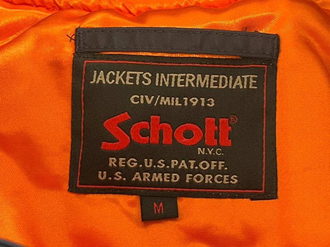 【未使用】Schott ショット ナイロンフライトジャケット ブルゾン MA-1