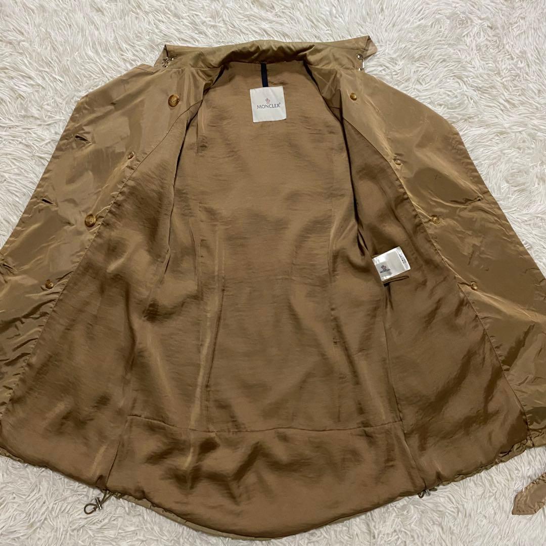 モンクレール　トレンチコート　ナイロン　ベージュ　ベルト XS LEMENEZ
