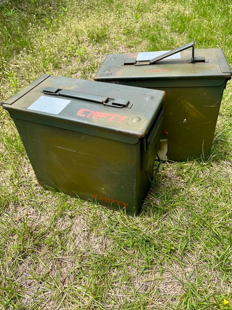 米軍放出品　アンモボックスPA19 アンモ缶 弾薬箱 ミリタリー 2個セット